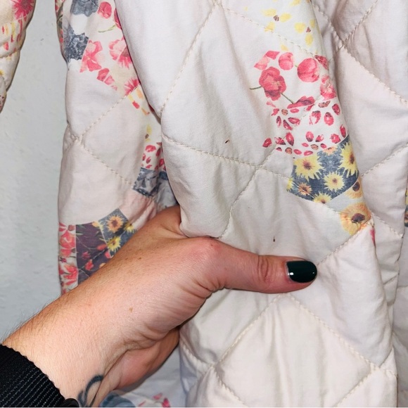 SAMANTHA SILPOS quilted sunburst robe coat lightweight jacket cream medium - Picture 8 of 16